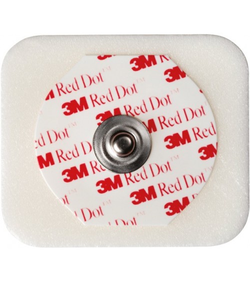 ELECTRODES 3M RED DOT - SUPPORT MOUSSE 4 X 3,5 CM
